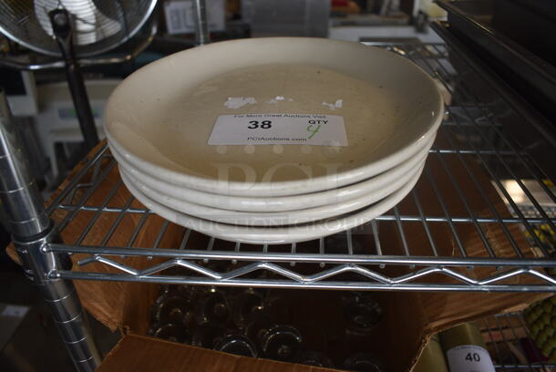4 White Ceramic Oval Plates. 13x10.5x1.5. 4 Times Your Bid!