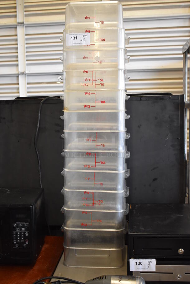 ALL ONE MONEY! Lot of 12 Poly 12 Quart Containers. 12.5x11x8 - Image 2 of 5