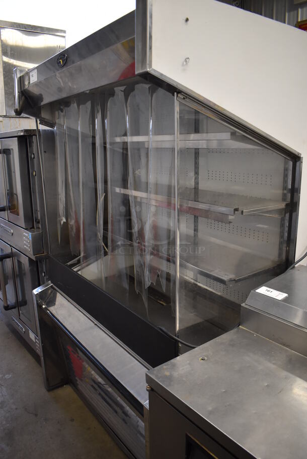 Marc Stainless Steel Commercial Open Grab N Go Merchandiser w/ Metal Shelves. 115 Volts, 1 Phase. 50x35x77. Tested and Powers On But Does Not Get Cold - Image 4 of 6