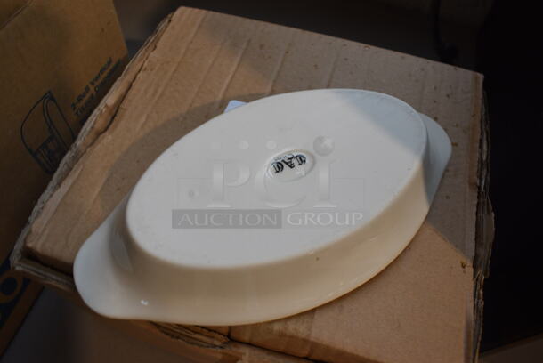 10 BRAND NEW IN BOX! White Ceramic Single Serving Casserole Dishes. 10x5.5x1.5. 10 Times Your Bid! - Image 3 of 4