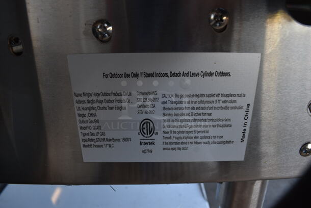 BRAND NEW! Backyard Pro Model GC402 Stainless Steel Commercial Propane Gas Powered Countertop Charbroiler Grill w/ Under Shelf. 15,000 BTU. 39x24x35. Tested and Working! - Image 8 of 8