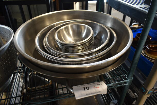 ALL ONE MONEY! Lot of Various Metal Bowls and Colander - Image 6 of 6