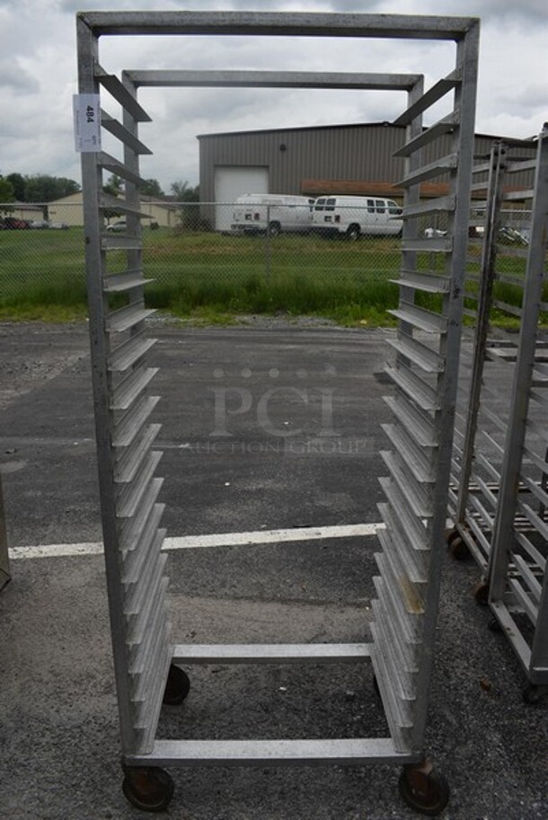 Wear-Ever Metal Commercial Pan Transport Rack on Commercial Casters. 28.5x18x70