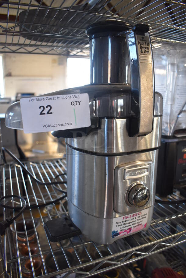 Cuisinart Chrome Finish Countertop Juicer. 12x8x16. Tested and Working! - Image 3 of 5