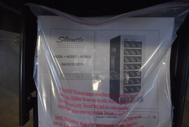BRAND NEW SCRATCH AND DENT! Silhouette DWC031D1BSSPR Stainless Steel Single Door Reach In Wine Chiller Cooler Merchandiser. 115 Volts, 1 Phase. 15x24x34.5. Tested and Working! - Image 5 of 7