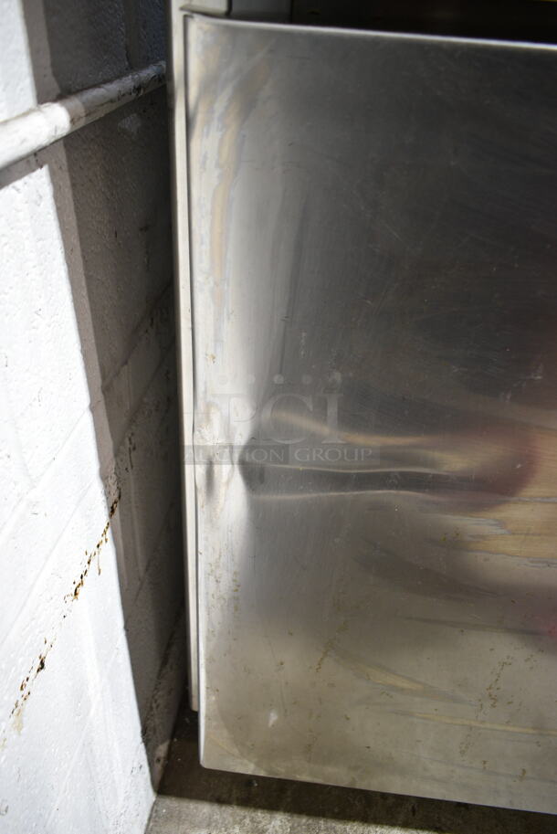 Electrolux RH06RE2HU Stainless Steel Commercial 2 Half Size Door Reach In Cooler w/ Racks. 120 Volts, 1 Phase. Tested and Powers On But Does Not Get Cold - Image 5 of 6