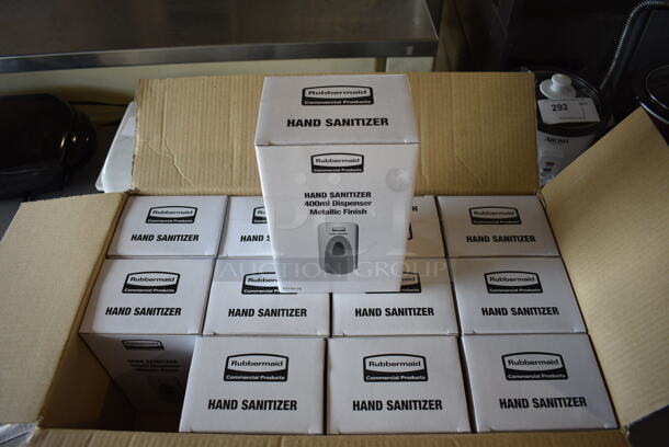 2 Boxes of 12 BRAND NEW IN BOX Rubbermaid Metallic Finish Hand Sanitizer Dispensers. Total of 24. 2 Times Your Bid! - Image 2 of 3