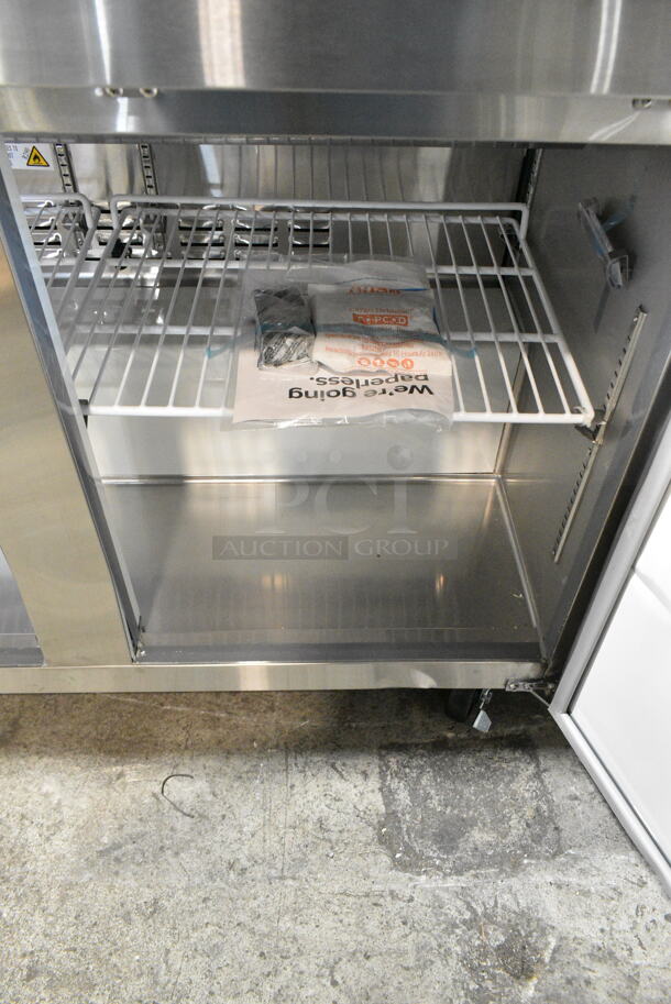 BRAND NEW SCRATCH AND DENT! 2023 Avantco 178APT48HC Stainless Steel Commercial Sandwich Salad Prep Table Bain Marie Mega Top. 115 Volts, 1 Phase. Tested and Working! - Image 8 of 10