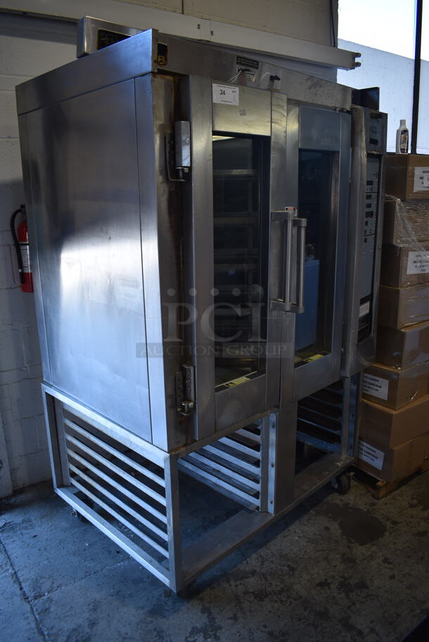 Baxter Stainless Steel Commercial Floor Style Natural Gas Powered Mini Rotating Rack Oven on Commercial Casters. - Image 2 of 9