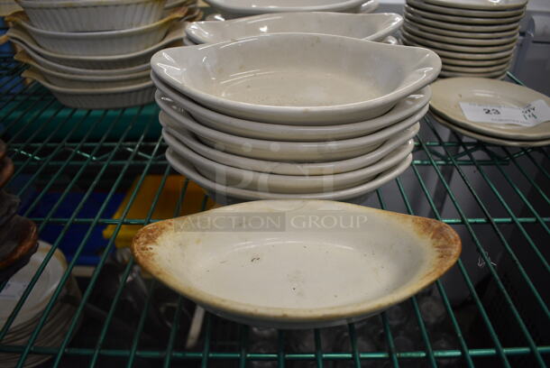 26 White Ceramic Single Serving Casserole Dishes. 85.x4.5x1.5. 26 Times Your Bid!