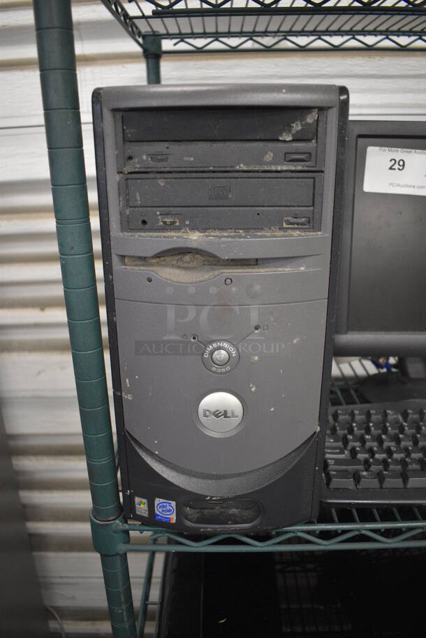 Dell 15" Computer Monitor, Dell Computer Tower, 2 Speakers and Keyboard - Image 3 of 4