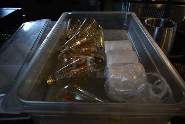 ALL ONE MONEY! Four Tier Lot of Various Items Including Poly Bins and Ceramic Plates. Does Not Include Shelving Unit.  - Image 8 of 8