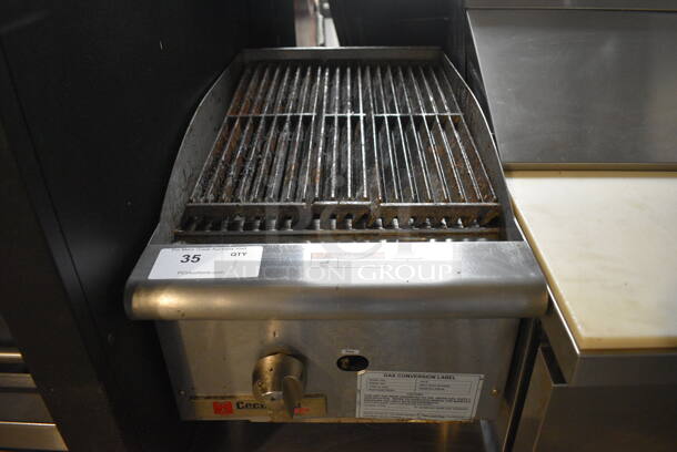 Cecilware Pro Stainless Steel Commercial Countertop Natural Gas Powered Charbroiler Grill. 15x27x14.5 - Image 1 of 6