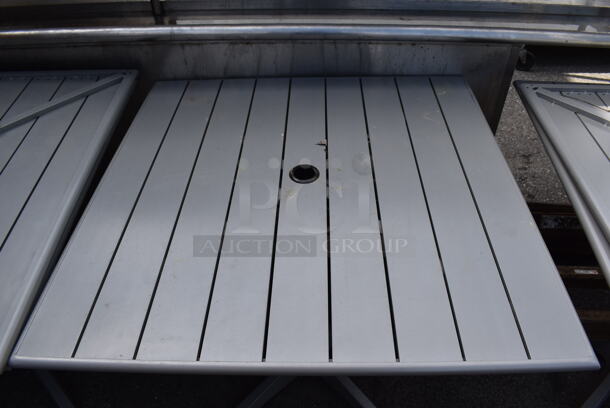 4 Gray Poly Patio Tables. 4 Times Your Bid! - Image 3 of 4