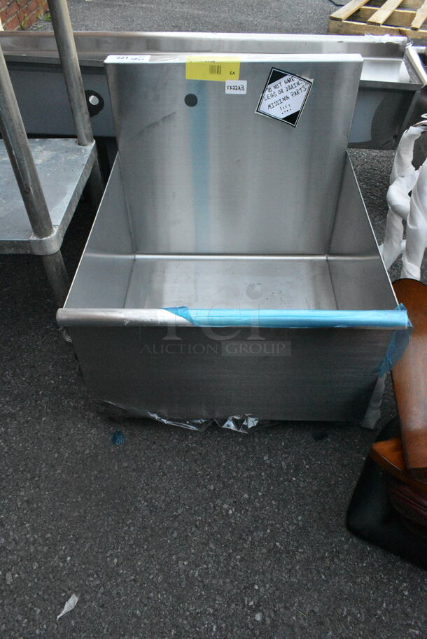 BRAND NEW SCRATCH AND DENT! Stainless Steel Single Bay Sink. No Legs.  - Image 1 of 3