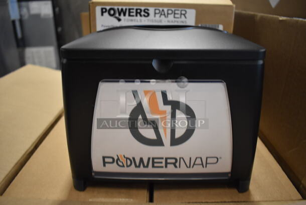 4 BRAND NEW IN BOX! Powers Paper 960-01 Black Poly Countertop PowerNap Charging Station Interfolded Napkin Dispensers. 4 Times Your Bid! - Image 5 of 9