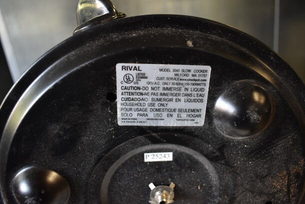 Rival Crockpot 3040 Countertop Slow Cooker. Missing Insert and Lid. - Image 4 of 4
