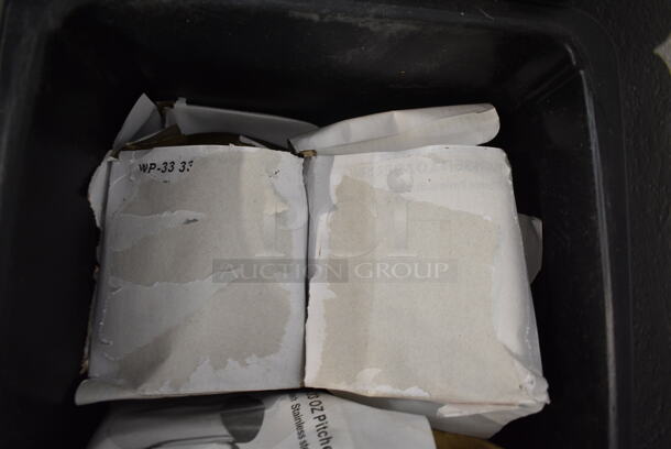 PALLET LOT of 10 BRAND NEW Items/Boxes Including Slim Jim Trash Cans, Winco Seasoning Shakers, WP-33 Stainless Steel Pitchers, Mandolin Slicer, Winco Flat Pastry Basting Brushes, Winco Round Stainless Lids, Kitchen Utensils Sets, Pestles, Poly Condiment Bottles, Sifter, . 10 Times Your Bid! - Image 8 of 12