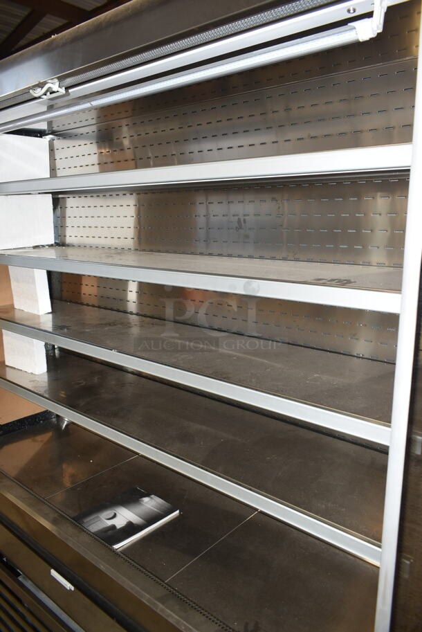 2021 Cosmo SILVER Stainless Steel Commercial Open Grab N Go Merchandiser. See Pictures For Side Panel Glass Damage. 230 Volts. - Image 4 of 10