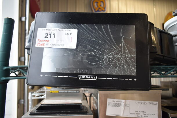 Hobart HTi Metal Countertop Scale w/ Label Printer. See Pictures for Cracked Screen.  120/208-240 Volts, 1 Phase. Tested and Powers On But Touch Screen Is Broken - Image 4 of 8