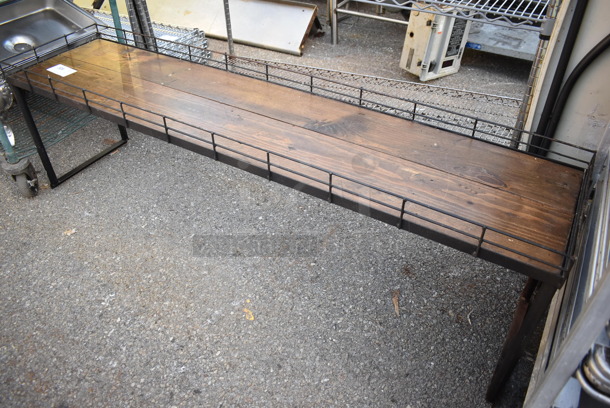 Wooden and Metal Shelf. 65x15.5x20