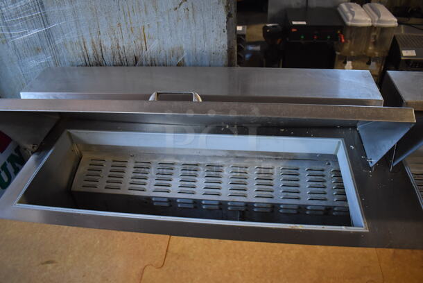 Continental SW72 Stainless Steel Commercial Sandwich Salad Prep Table Bain Marie Mega Top on Commercial Casters. 115 Volts, 1 Phase. 72x32x42.5. Tested and Working! - Image 5 of 10
