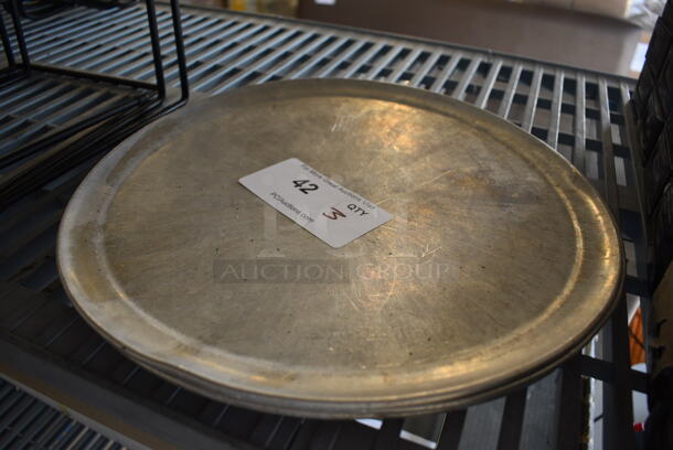 3 Metal Round Pizza Pans. 14x14x1. 3 Times Your Bid! - Image 2 of 2