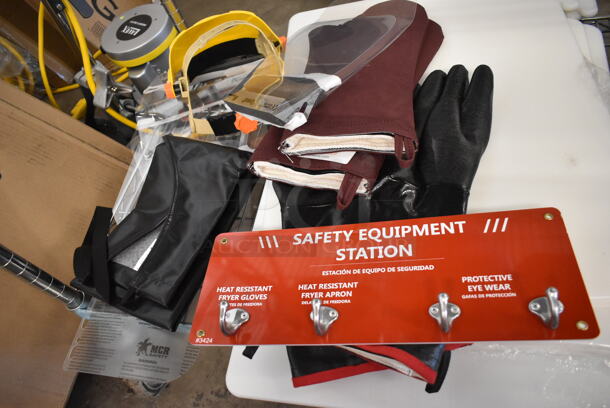ALL ONE MONEY! Lot of Various BRAND NEW SCRATCH AND DENT! Items Including Safety Station, Fryer Glove, Oven Mitts. - Image 1 of 10