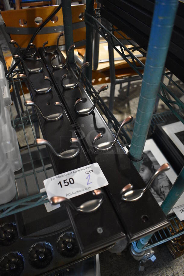 2 Wall Mount Coat Hangers w/ 6 Hooks. 27.5x3x3. 2 Times Your Bid! - Image 2 of 2