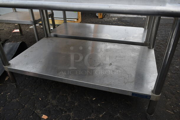 Stainless Steel Commercial Table w/ Back Splash and Under Shelf. - Image 3 of 3
