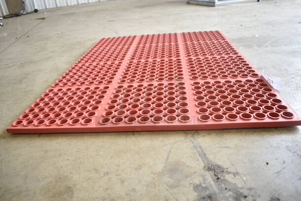 BRAND NEW SCRATCH AND DENT! Orange Anti Fatigue Floor Mat.  - Image 3 of 3