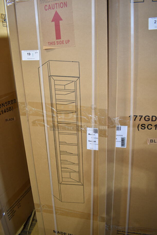 BRAND NEW IN BOX! Galaxy 177GDN5RBB Metal Commercial Single Door Reach In Cooler Merchandiser w/ Poly Coated Racks and LED Lighting. 110-120 Volts, 1 Phase. - Image 2 of 3