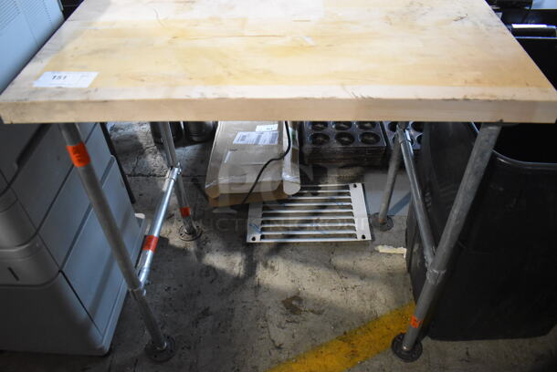 Butcher Block Table. 36x25x38.5 - Image 1 of 4