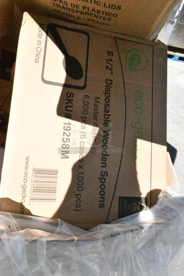 20 BRAND NEW Boxes Including Solo PL4N Large Clear Plastic Souffle, 5002DNAP Choice White 2-Ply Dinner Napkin 17" x 15" - 3000/Case, Commercial Casters. 20 Times Your Bid! - Image 12 of 12