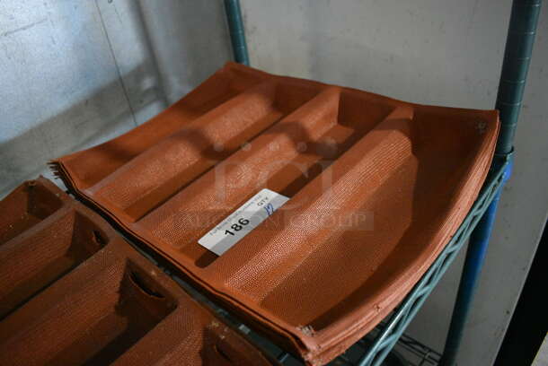 12 Orange Silform 4 Loaf Baking Pan Liners. 18x13x1.5. 12 Times Your Bid! - Image 2 of 3