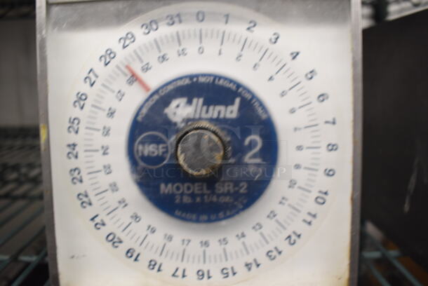 Edlund SR-2 Metal Countertop 2 Pound Capacity Food Portioning Scale. 7x7x9 - Image 4 of 4