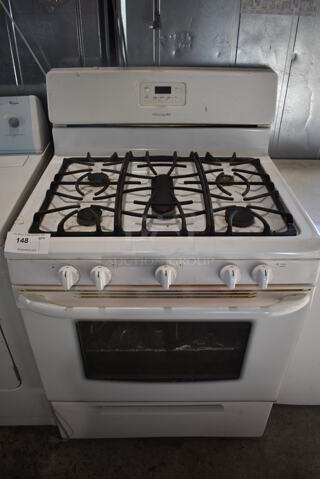 Frigidaire FFGF3019LWF Metal Natural Gas Powered 4 Burner Range w/ Oven. 30x27x47
