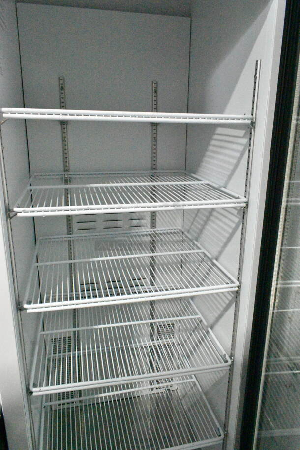 2019 Habco SE18 Metal Commercial Single Door Reach In Cooler Merchandiser w/ Poly Coated Racks. 115 Volts, 1 Phase. Tested and Working! - Image 4 of 5