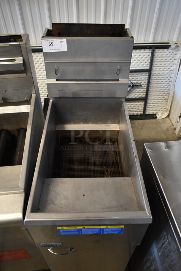 2017 Pitco Frialator 40D Stainless Steel Commercial Floor Style Natural Gas Powered Deep Fat Fryer. 115,000 BTU.  - Image 2 of 6