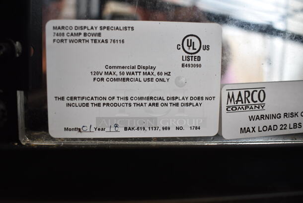 Marco Metal Floor Style Dry Bakery Donut Pastry 2 Door Merchandiser Display Case. 120 Volts, 1 Phase.  - Image 5 of 5