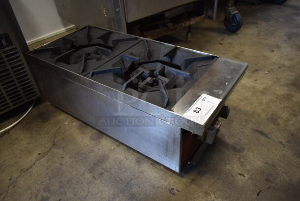 Avantco Stainless Steel Commercial Countertop Natural Gas Powered 2 Burner Range. - Image 6 of 6