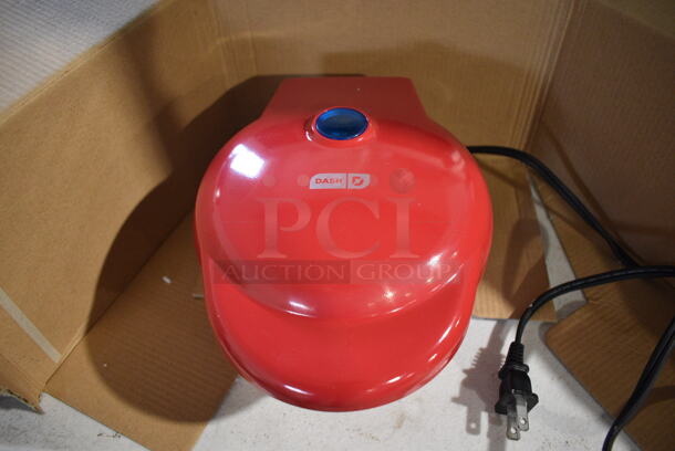 BRAND NEW IN BOX! Dash Red Countertop Waffle Bowl Maker.   - Image 1 of 5