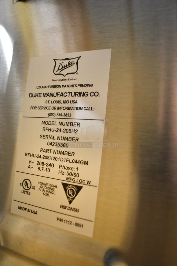 BRAND NEW! 2023 Duke RFHU-24-208H2 Stainless Steel Commercial Countertop Countertop Electric Powered Dedicated Holding Bin. 208-240 Volts.  - Image 9 of 9