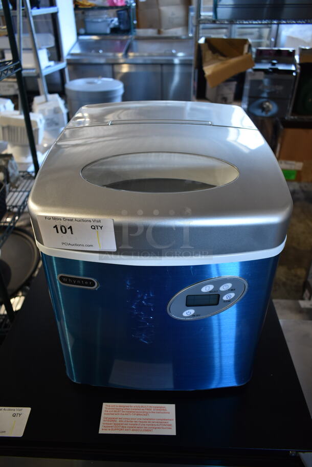 BRAND NEW SCRATCH AND DENT! Whynter IMC-490SS Portable 49lb Freestanding Stainless Steel Ice Maker. 115 Volts, 1 Phase. Tested and Working! - Image 1 of 6