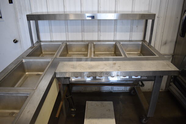 Servolift Eastern 501L-6L Metal Commercial 6 Well L Shaped Steam Table w/ Sneeze Guard on Commercial Casters. 120/208 Volts, 3 Phase. 62x72.5x52 - Image 2 of 10