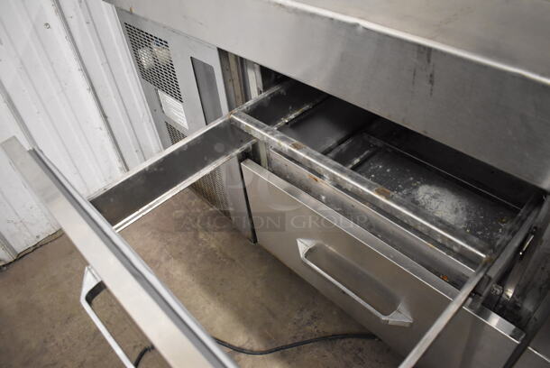 Randell Stainless Steel Commercial Sandwich Salad Prep Table Bain Marie Meta Top w/ 4 Drawers on Commercial Casters. 72x34x28. Tested and Working! - Image 8 of 8