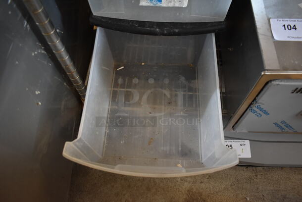 Clear and Black Poly 2 Drawer Unit. - Image 5 of 5