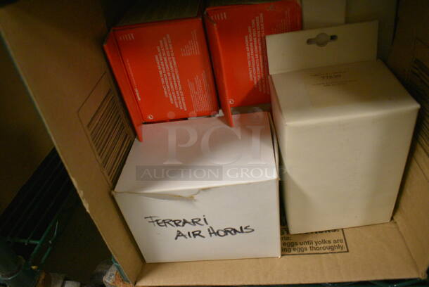 ALL ONE MONEY! Lot of Various Items Including Ferrari Air Horn, Italian Air Horn, and Trombe Stebel Horns - Image 1 of 5