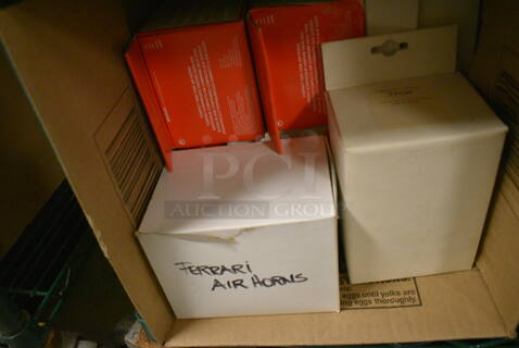 ALL ONE MONEY! Lot of Various Items Including Ferrari Air Horn, Italian Air Horn, and Trombe Stebel Horns