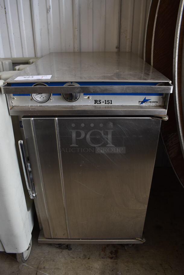 Precision Model RS-151 Stainless Steel Commercial Heated Holding Cabinet on Commercial Casters. 115 Volts, 1 Phase. 18x28.5x33. Tested and Working!